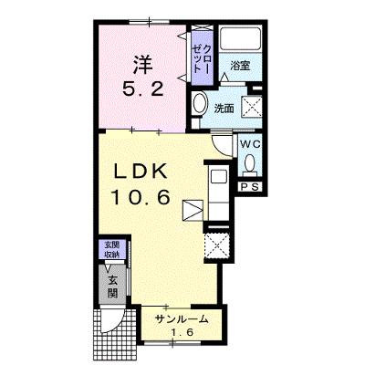 ベルエア木太Ｄ 103【管理NO：1-026868904-01030】 ★家具家電は申し込み後に搬入しますの外観画像