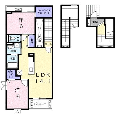 ラ・フォーレ９ 304【管理NO：1-024560601-03040】 ★家具家電は申し込み後に搬入しますの外観画像