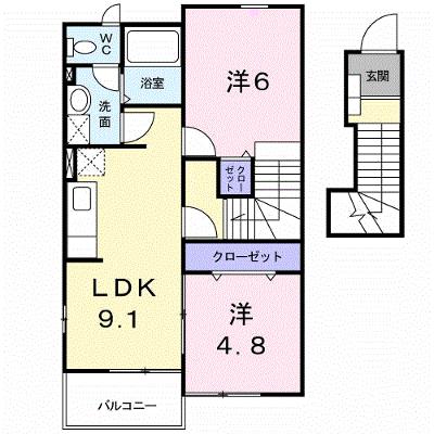 ジェルメ　テール　Ａ 202【管理NO：1-014146701-02020】 ★家具家電は申し込み後に搬入します 2026年08月中旬入居可能の外観画像