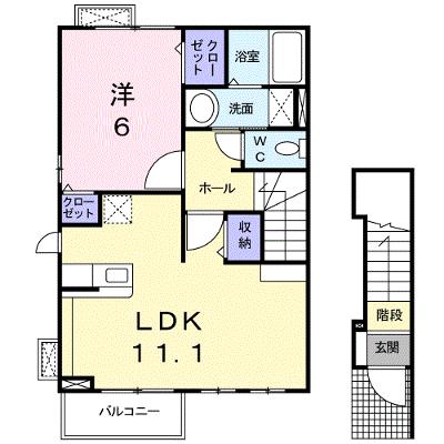 ベル　アンジュⅡ 201【管理NO：1-018333402-02010】 ★家具家電は申し込み後に搬入します★の外観画像