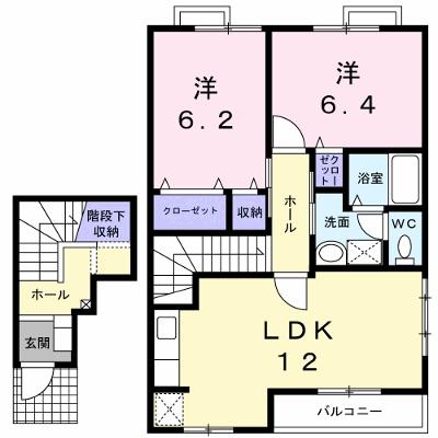 グリーンヒルほたるＢ 205【管理NO：1-012076201-02040】 ★家具家電は申し込み後に搬入します★の外観画像