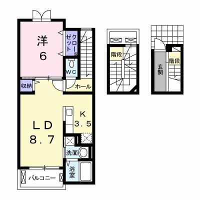 リバーサイド２ 303【管理NO：1-019441701-03030】 ★家具家電は申し込み後に搬入します★の外観画像