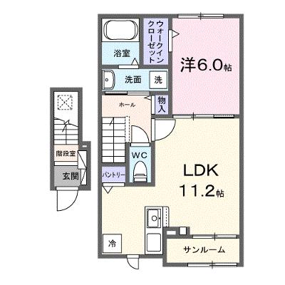 オリヴィエ 202【管理NO：1-028024501-02020】 ★家具家電は申し込み後に搬入します★ ★2026年11月上旬入居可能★の外観画像
