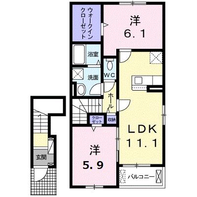 ココ　メドウ　Ⅱ　Ａ 203【管理NO：1-025812101-02030】 ★家具家電は申し込み後に搬入します★ ★2026年08月下旬入居可能★の外観画像