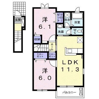 アルバータ島田 201【管理NO：1-024403301-02010】 ★家具家電は申し込み後に搬入します★ ★2026年09月下旬入居可能★の外観画像