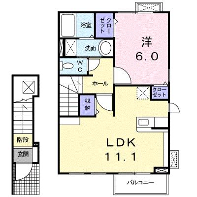 アライブ・Ｋ 204【管理NO：1-015640001-02040】 ★家具家電は申し込み後に搬入します★の外観画像