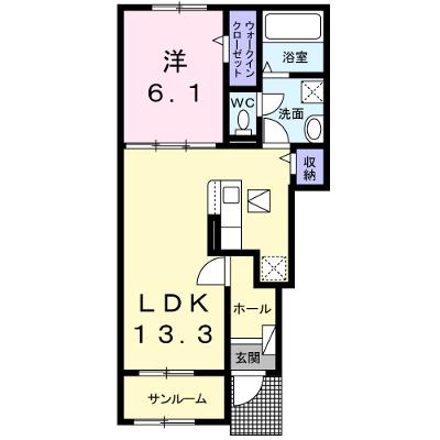 ベルフルール・ドレⅡ 102【管理NO：1-026791902-01020】 ★家具家電は申し込み後に搬入します 2026年08月下旬入居可能の外観画像