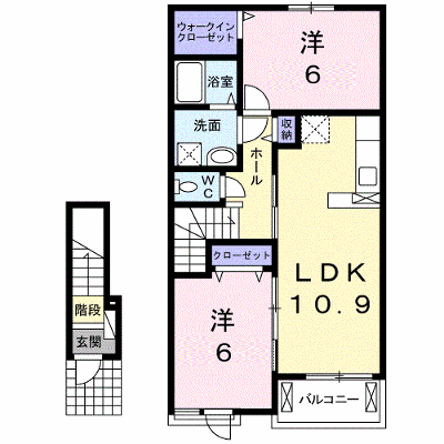 メゾン・ド・アイ　Ｂ 203【管理NO：1-021468202-02030】 ★家具家電は申し込み後に搬入します★の外観画像