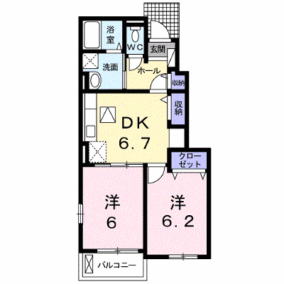 クレッセントＢ 103【管理NO：1-021675202-01030】 ★家具家電は申し込み後に搬入します★ ★2026年09月上旬入居可能★の外観画像