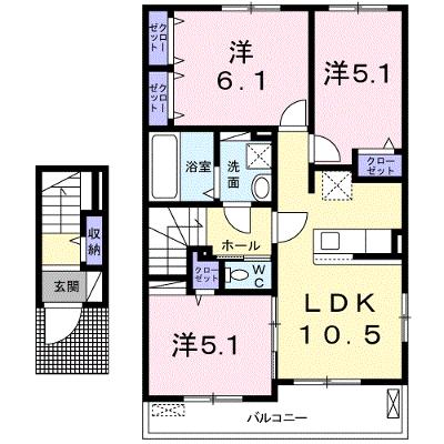プリムヴェール　Ｃ 201【管理NO：1-028434003-02010】 ★家具家電は申し込み後に搬入します 2026年08月上旬入居可能の外観画像