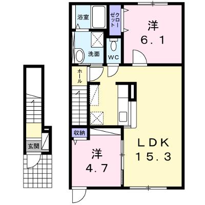 レガーレⅢ 203【管理NO：1-020770403-02030】 ★家具家電は申し込み後に搬入します 2026年08月中旬入居可能の外観画像