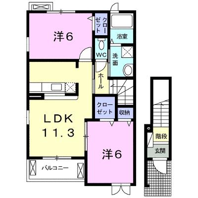 グリチーネ　フィオーレ 201【管理NO：1-016026601-02010】 ★家具家電は申し込み後に搬入します 2026年08月上旬入居可能の外観画像