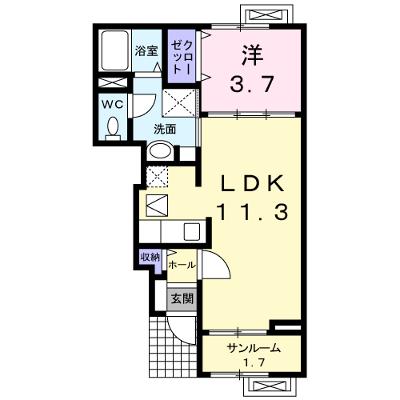 ヒルサイド 102【管理NO：1-015712801-01020】 ★家具家電は申し込み後に搬入します 2026年08月中旬入居可能の外観画像