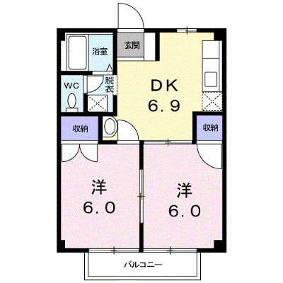 フローラル内藤Ｅ 203【管理NO：1-004454902-02030】 ★家具家電は申し込み後に搬入します★の外観画像
