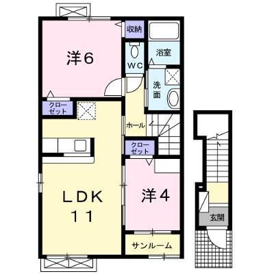 エスターテ 201【管理NO：1-019453601-02010】 ★家具家電は申し込み後に搬入します 2026年08月下旬入居可能の外観画像