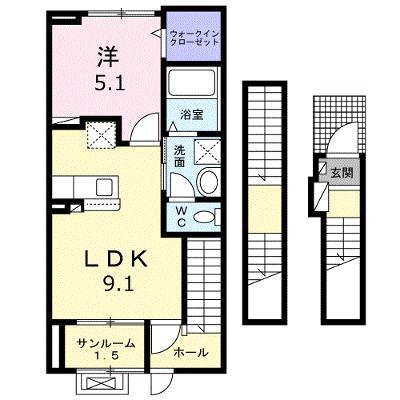 グリーンビレッジ 302【管理NO：1-027899101-03020】 ★家具家電は申し込み後に搬入します★ ★2026年11月上旬入居可能★の外観画像