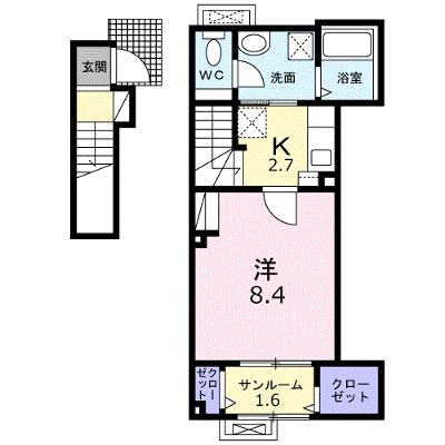グリーンビレッジ 202【管理NO：1-027899101-02020】 ★家具家電は申し込み後に搬入します★ ★2026年11月上旬入居可能★の外観画像