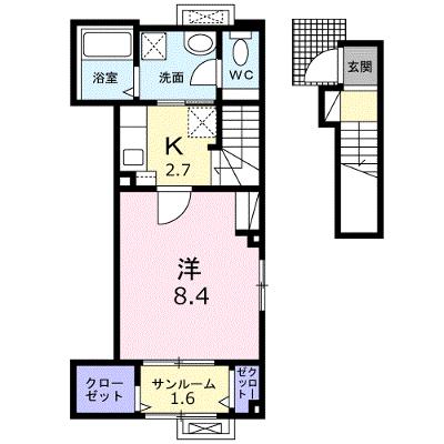 グリーンビレッジ 201【管理NO：1-027899101-02010】 ★家具家電は申し込み後に搬入します★ ★2026年11月上旬入居可能★の外観画像