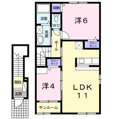 サンタモニカ 202【管理NO：1-017355801-02020】 ★家具家電は申し込み後に搬入します★ ★2026年09月中旬入居可能★の外観画像