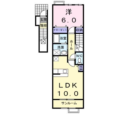 ソレアードⅢ 201【管理NO：1-016374202-02010】 ★家具家電は申し込み後に搬入します 2026年07月下旬入居可能の外観画像
