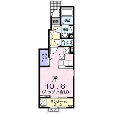 ニューバンブスⅤ 101【管理NO：1-027135301-01010】 ★家具家電は申し込み後に搬入します★の外観画像