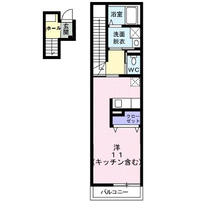 ウエスト・モンターニュＡ 204【管理NO：1-014010301-02040】 ★家具家電は申し込み後に搬入します 2026年08月下旬入居可能の外観画像