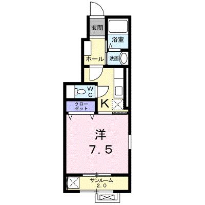 グラース　Ⅳ 101【管理NO：1-022657501-01010】 ★家具家電は申し込み後に搬入します 2026年08月下旬入居可能の外観画像