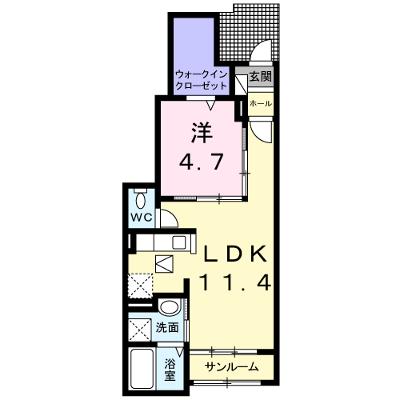 ラミーナⅡ 102【管理NO：1-020952801-01020】 ★家具家電は申し込み後に搬入します 2026年08月中旬入居可能の外観画像