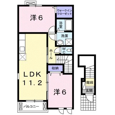 パレ影取 201【管理NO：1-016807101-02010】 ★家具家電は申し込み後に搬入します 2026年08月下旬入居可能の外観画像