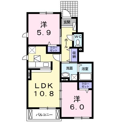 ソレイユⅠ 103【管理NO：1-019672201-01030】 ★家具家電は申し込み後に搬入します★の外観画像