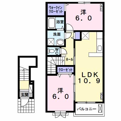 ヴィラパーチェⅡ 203【管理NO：1-020203802-02030】 ★家具家電は申し込み後に搬入します 2026年08月下旬入居可能の外観画像