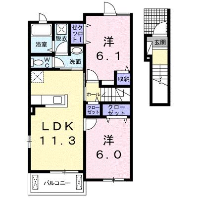 ロジュマン　リアンＢ 202【管理NO：1-019655902-02020】 ★家具家電は申し込み後に搬入します★ ★2026年08月下旬入居可能★の外観画像