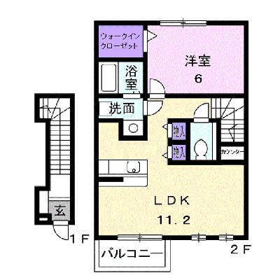 ベル　フィオーレⅡ 201【管理NO：1-012678802-02010】 ★家具家電は申し込み後に搬入します 2026年08月下旬入居可能の外観画像