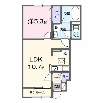 ヴァン・フレ 103【管理NO：1-028182001-01030】 ★家具家電は申し込み後に搬入します 2026年08月下旬入居可能の外観画像