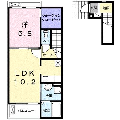 エスマルテ　Ａ棟 202【管理NO：1-018758201-02020】 ★家具家電は申し込み後に搬入します★の外観画像