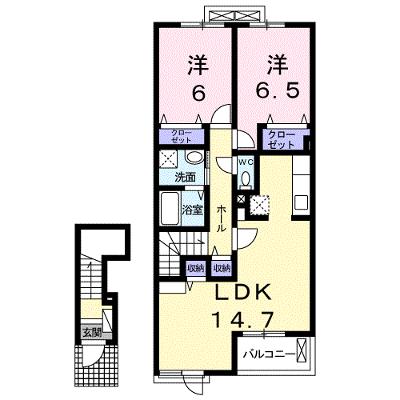 ポノポノシルフＣ 202【管理NO：1-019154004-02020】 ★家具家電は申し込み後に搬入します★ ★2026年09月中旬入居可能★の外観画像