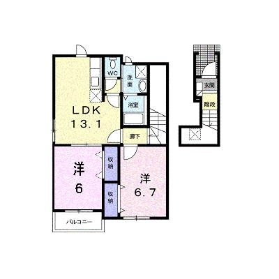 アウローラＢ 205【管理NO：1-007916302-02040】 ★家具家電は申し込み後に搬入します★ ★2026年12月上旬入居可能★の外観画像