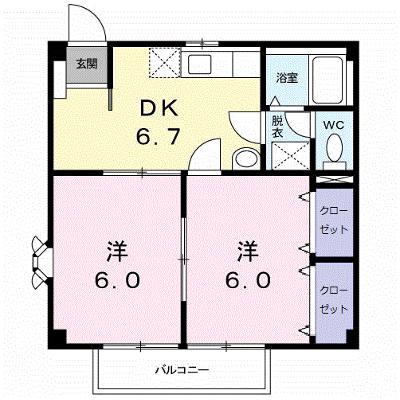 ニューシティＫ・Ｓ 203【管理NO：1-004263701-02030】 ★家具家電は申し込み後に搬入します★の外観画像