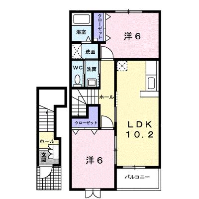 スプリングコートＢ 202【管理NO：1-014088402-02020】 ★家具家電は申し込み後に搬入します 2026年08月下旬入居可能の外観画像