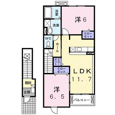ラ・ファミーユＡ 202【管理NO：1-014411901-02020】 ★家具家電は申し込み後に搬入します 2026年08月上旬入居可能の外観画像