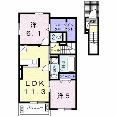 ロータス川宮３ 205【管理NO：1-026809903-02040】 ★家具家電は申し込み後に搬入します★ ★2026年08月下旬入居可能★の外観画像