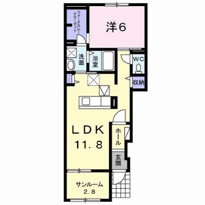 サクラ　ヴィレッジ　クルメ　Ⅱ 104【管理NO：1-024497502-01040】 ★家具家電は申し込み後に搬入します★の外観画像