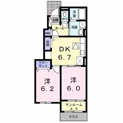 クレールⅡ　Ａ 103【管理NO：1-024153701-01030】 ★家具家電は申し込み後に搬入します★ ★2026年08月下旬入居可能★の外観画像