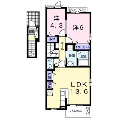 メゾン・ド・コンフォート　Ⅰ 201【管理NO：1-024710401-02010】 ★家具家電は申し込み後に搬入します★の外観画像