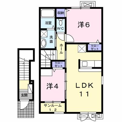 フォンテーヌ 202【管理NO：1-022982601-02020】 ★家具家電は申し込み後に搬入します 2026年07月中旬入居可能の外観画像