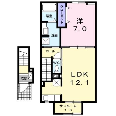 マーレ・ナナＡ 204【管理NO：1-025074901-02040】 ★家具家電は申し込み後に搬入します 2026年08月中旬入居可能の外観画像