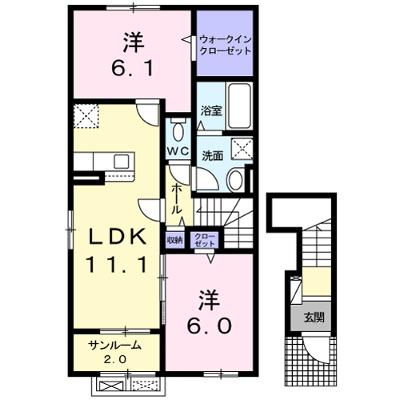 サニーテラス　Ｂ 201【管理NO：1-026605702-02010】 ★家具家電は申し込み後に搬入します 2026年08月中旬入居可能の外観画像