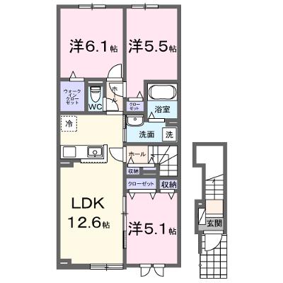 ラピス・ラズリⅡ 201【管理NO：1-027166901-02010】 ★家具家電は申し込み後に搬入します★の外観画像