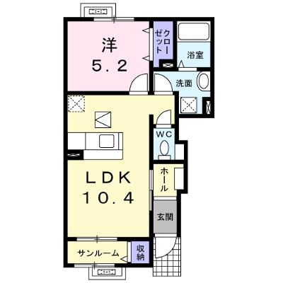 サン・ヤスダ 102【管理NO：1-017392801-01020】 ★家具家電は申し込み後に搬入します 2026年08月下旬入居可能の外観画像