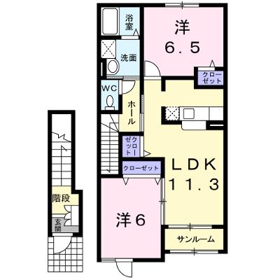パインリーフ城東 202【管理NO：1-014049001-02020】 ★家具家電は申し込み後に搬入します 2026年08月下旬入居可能の外観画像